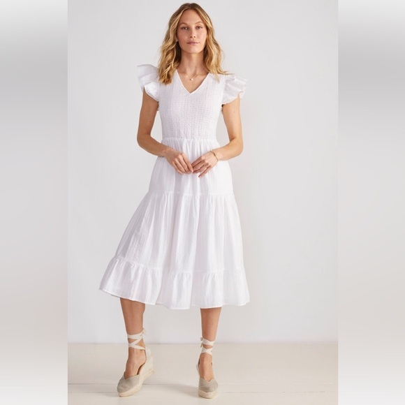 White vineyard vines dress! *great for summer bridal shower or country concert - Picture 2 of 10